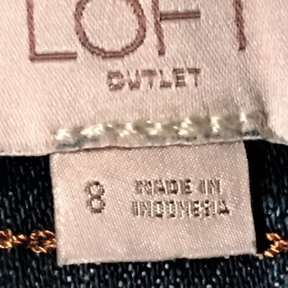 LOFT Nautical Inspired Button Front Denim Skirt - Picture 9 of 11